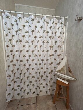 Panama Jack Palm Trees Fabric Shower Curtain 72 x 72